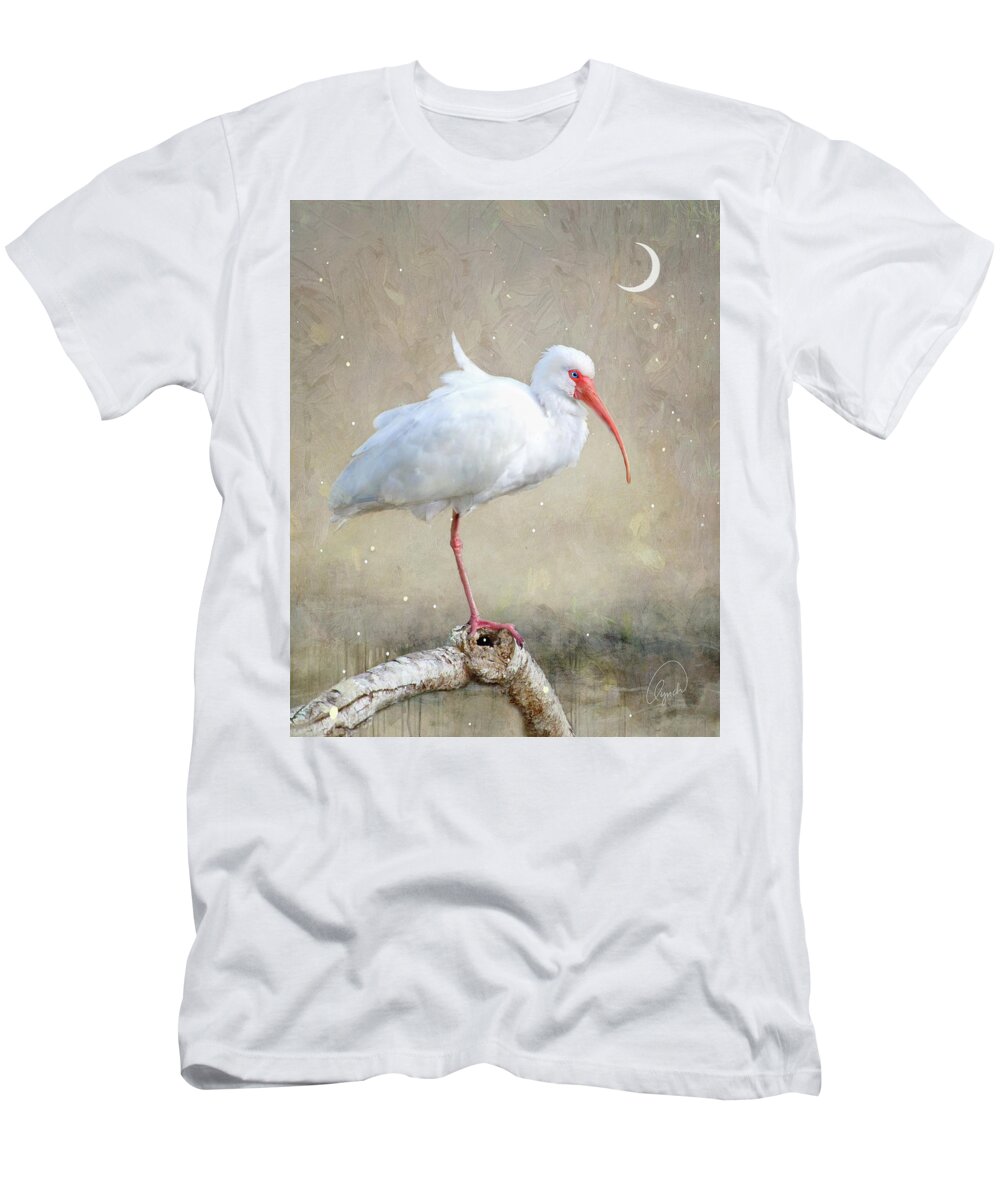 Ibis T-Shirt featuring the photograph Crescent Moon by Karen Lynch