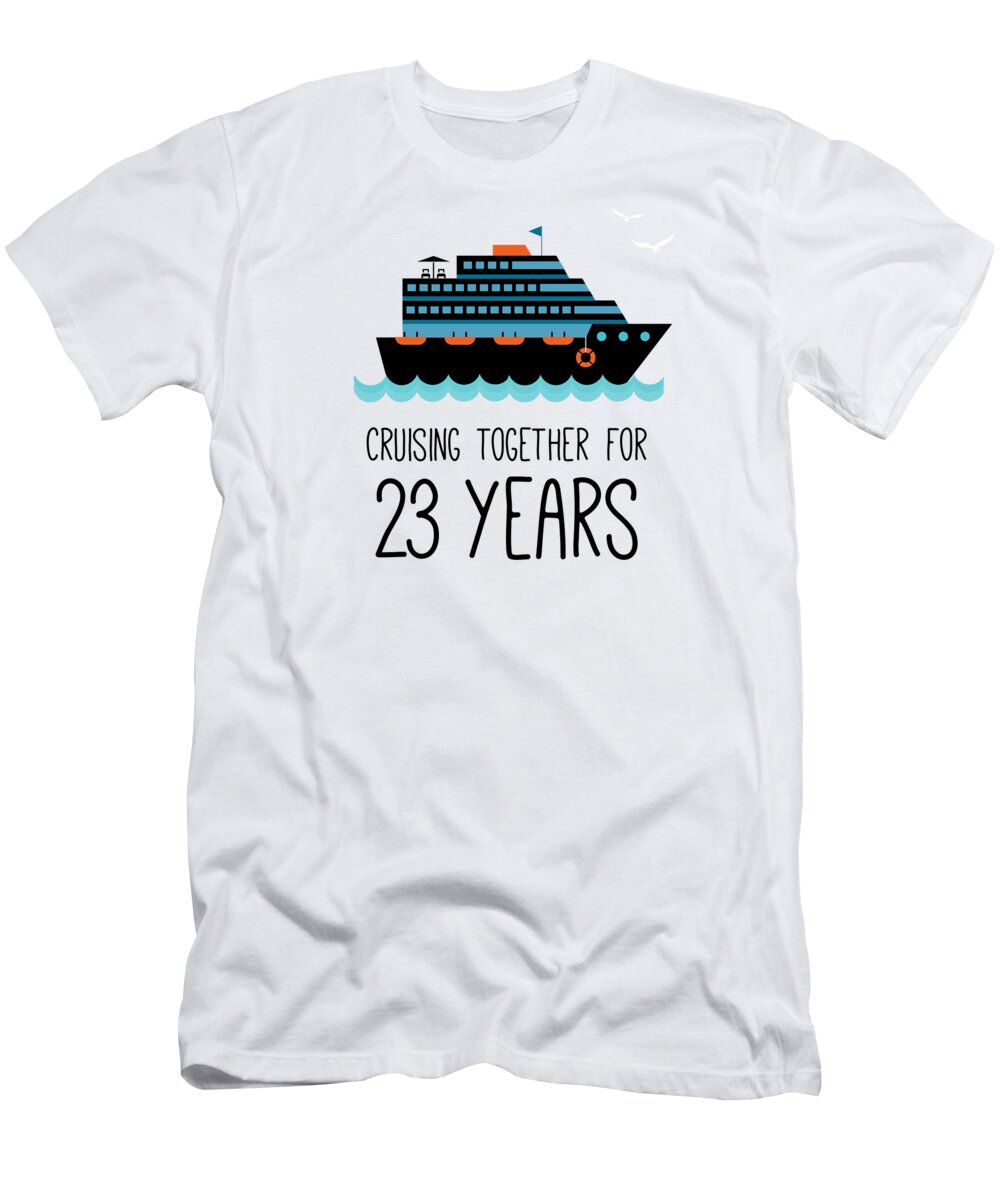 Cruising Together For 23 Years Wedding Anniversary T-Shirt by Jane Keeper -  Pixels