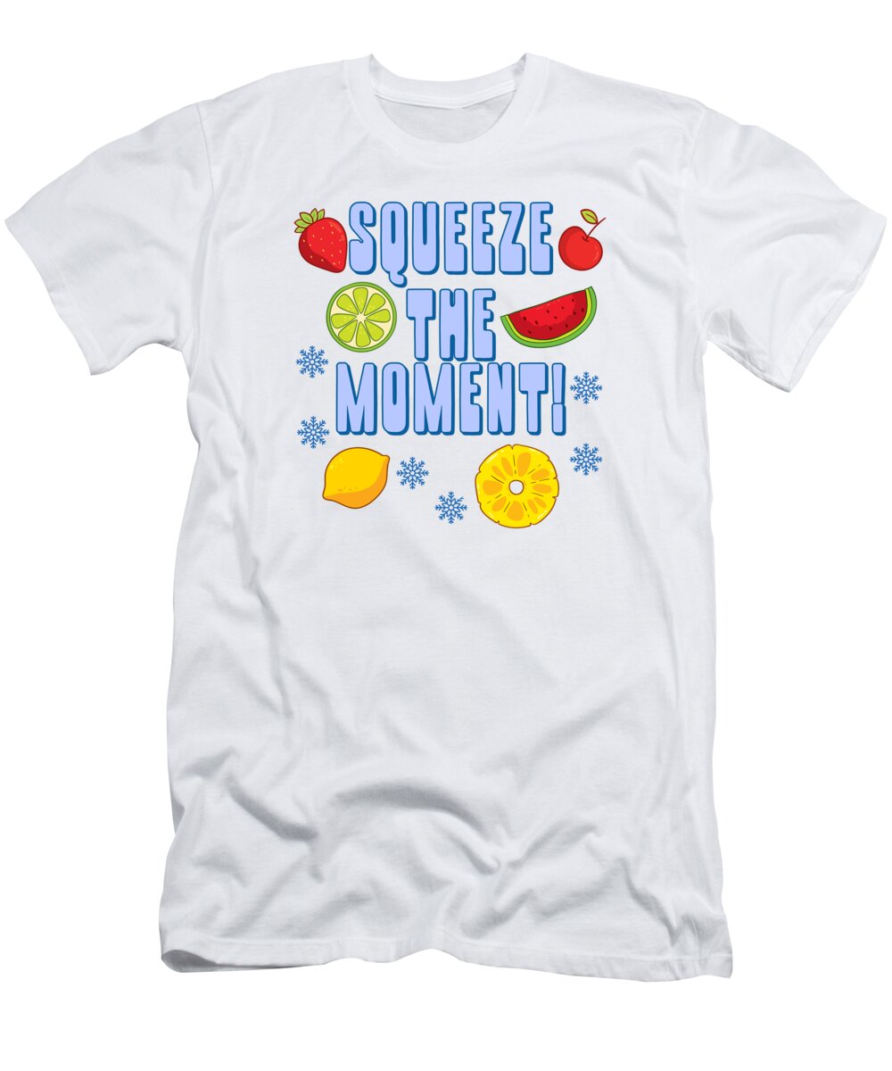 Winter T-Shirt featuring the digital art Fruity Christmas Holiday Healthy Winter Season #1 by Toms Tee Store