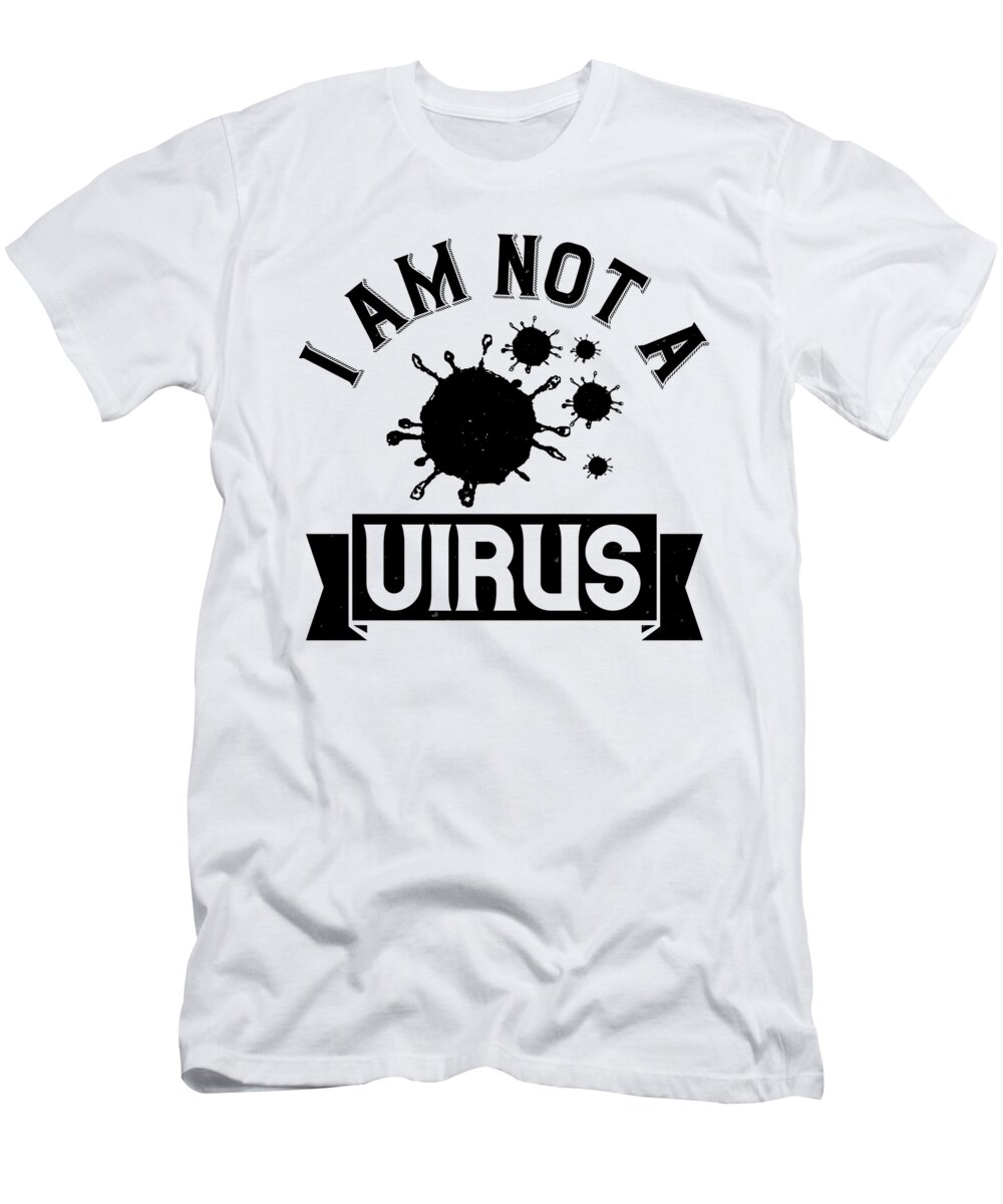 Sarcastic T-Shirt featuring the digital art I am not a virus by Jacob Zelazny