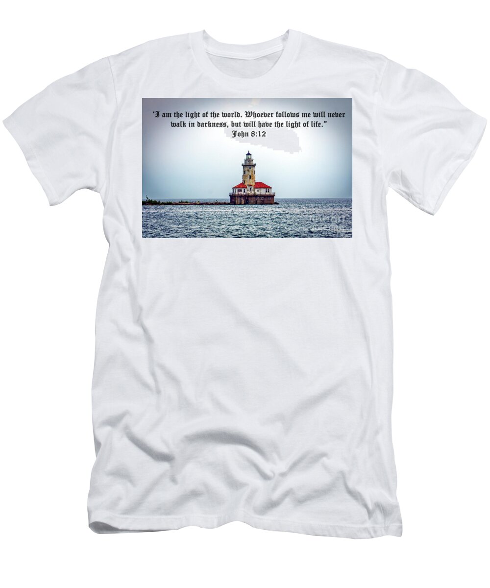 Lighthouse T-Shirt featuring the photograph Light of the World #1 by Tracy Brock
