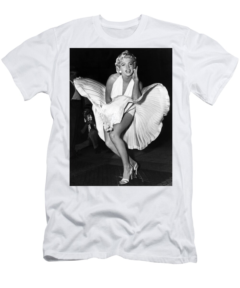 Marilyn Monroe T-Shirt featuring the photograph Marilyn Monroe by Mango Art