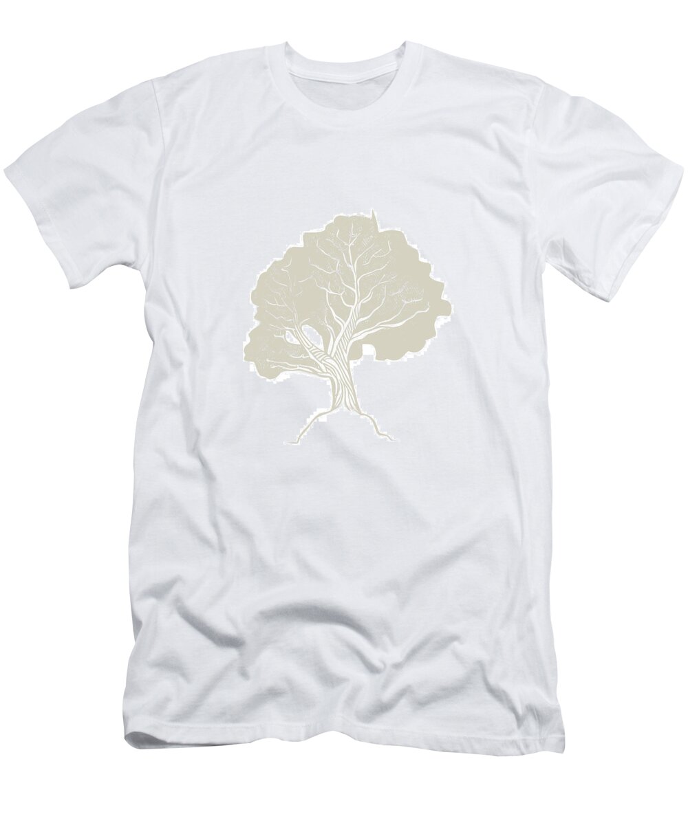 Mustard Seed Tree T-Shirt featuring the digital art Mustard Seed Parable 11x14 #3 by Bob Pardue
