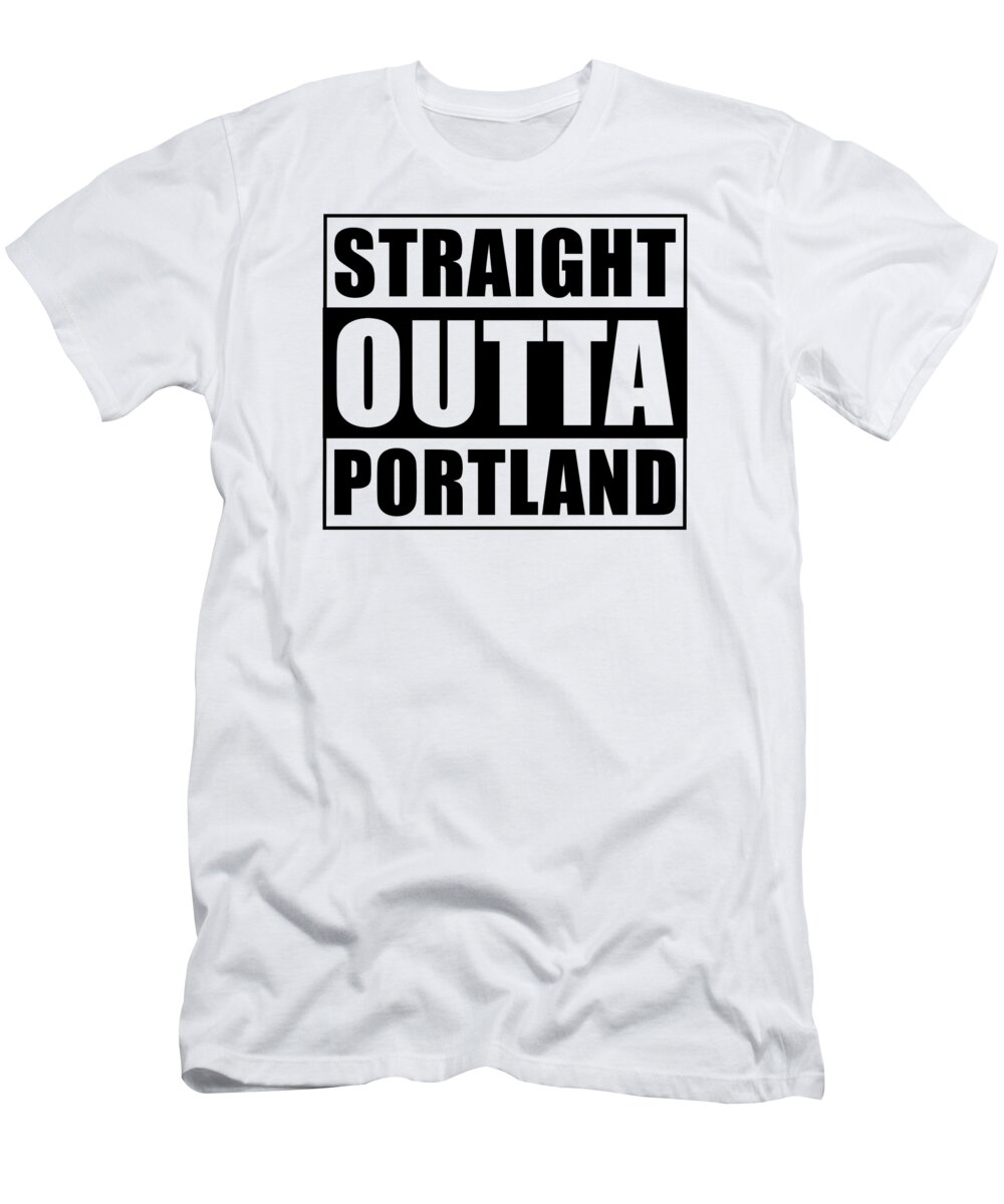 Portland T-Shirt featuring the digital art Portland City Oregon #1 by Manuel Schmucker