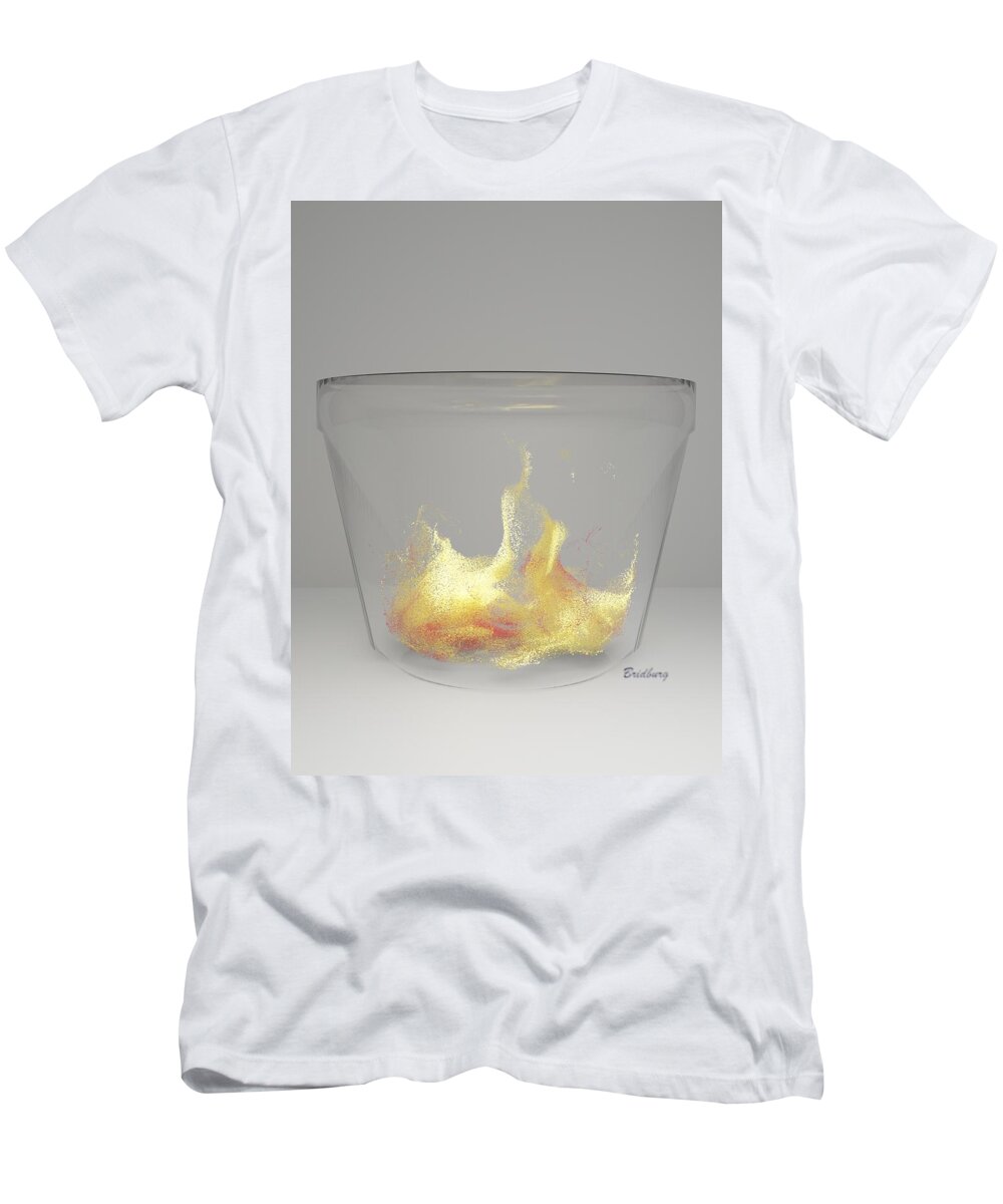 Nft T-Shirt featuring the digital art 1 Pot Waves by David Bridburg