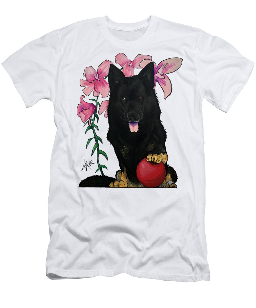 Dog T-Shirt featuring the drawing Ross 5723 NITRO by Canine Caricatures By John LaFree