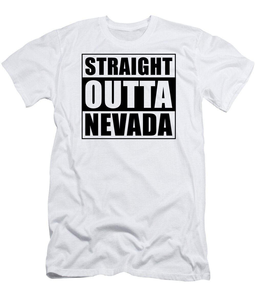 Nevada T-Shirt featuring the digital art Straight Outta Nevada #1 by Manuel Schmucker