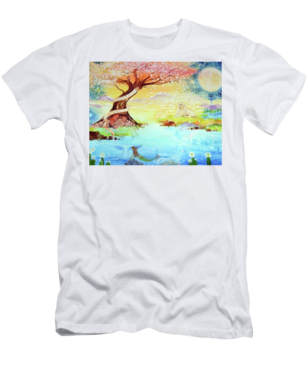 Tree Of Life T-Shirt featuring the painting This Is A Story For You To Tell by Ashleigh Dyan Bayer