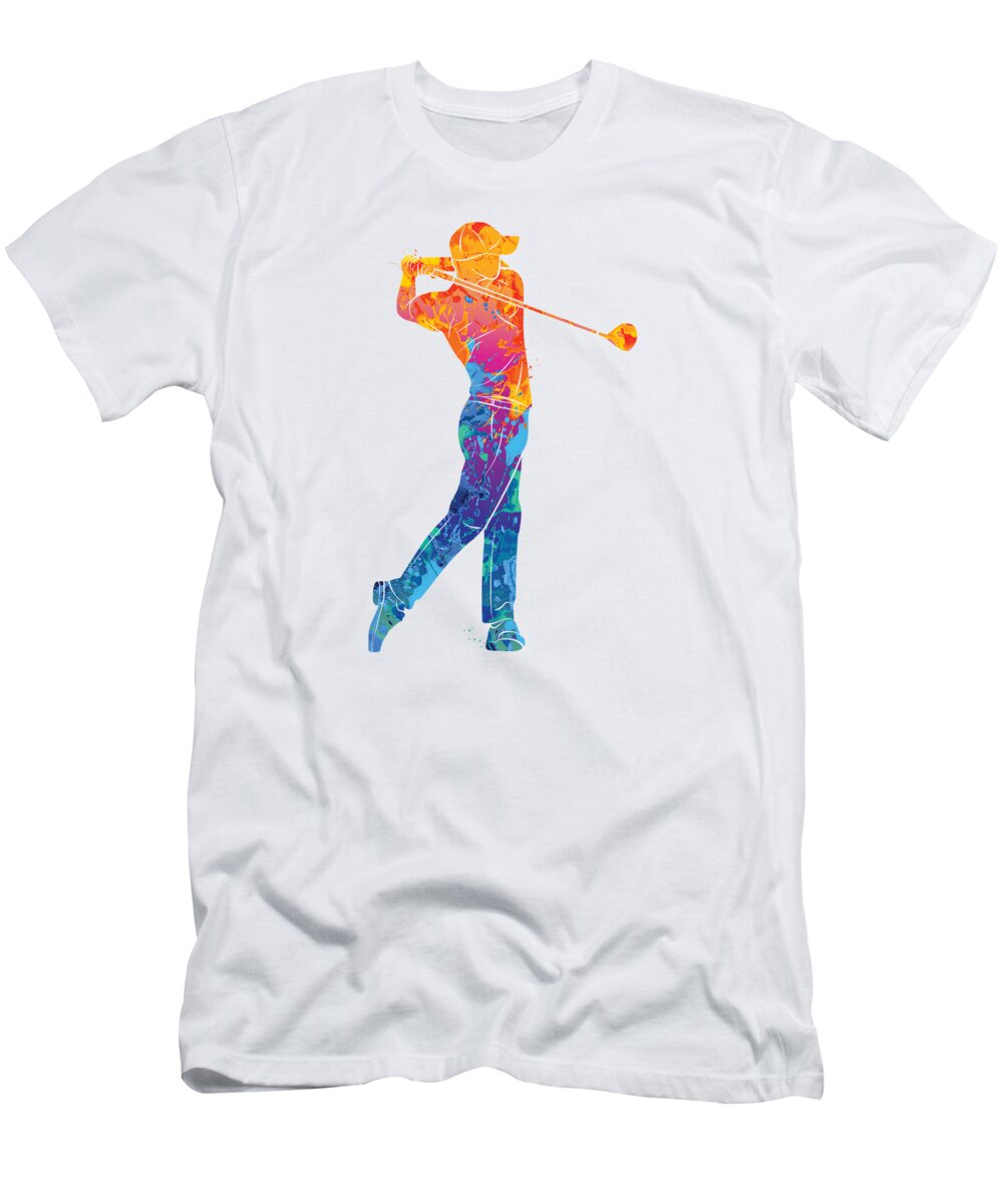 Sports T-Shirt featuring the digital art Watercolor Football #1 by Me