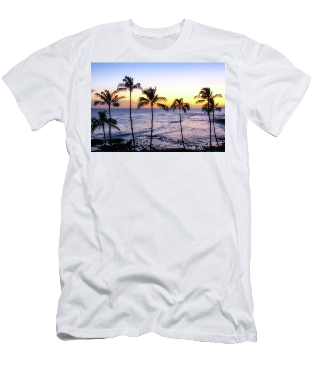 Hawaii T-Shirt featuring the photograph Poipu Palms by Robert Carter