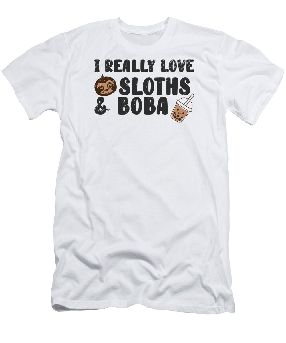 Sloth T-Shirt featuring the digital art Cute Sloth Lazy Office Worker Working Sloth Statement Chill #10 by Toms Tee Store