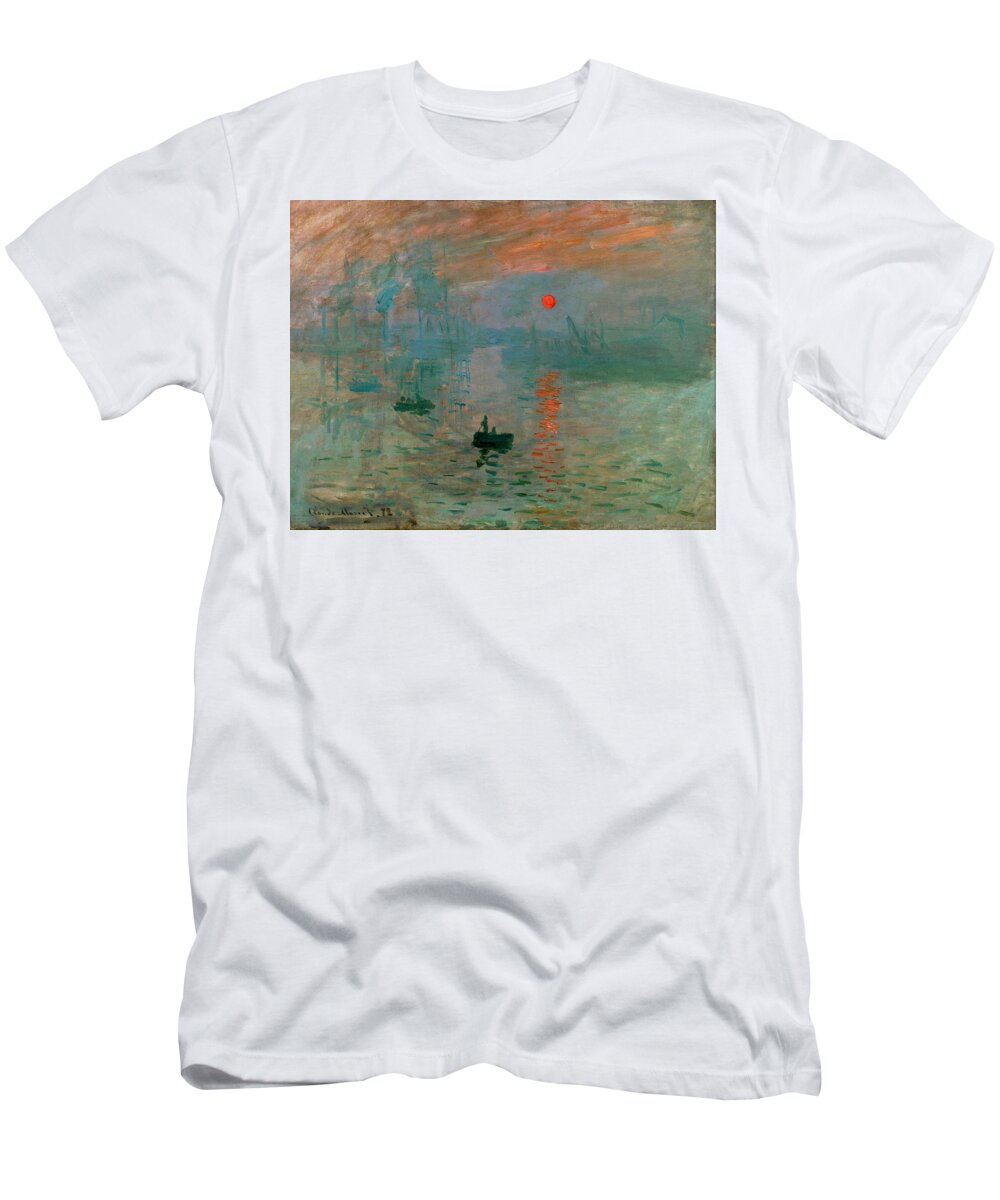 petroleum Direkte smugling Impression - Sunrise T-Shirt by Claude Monet - Fine Art America