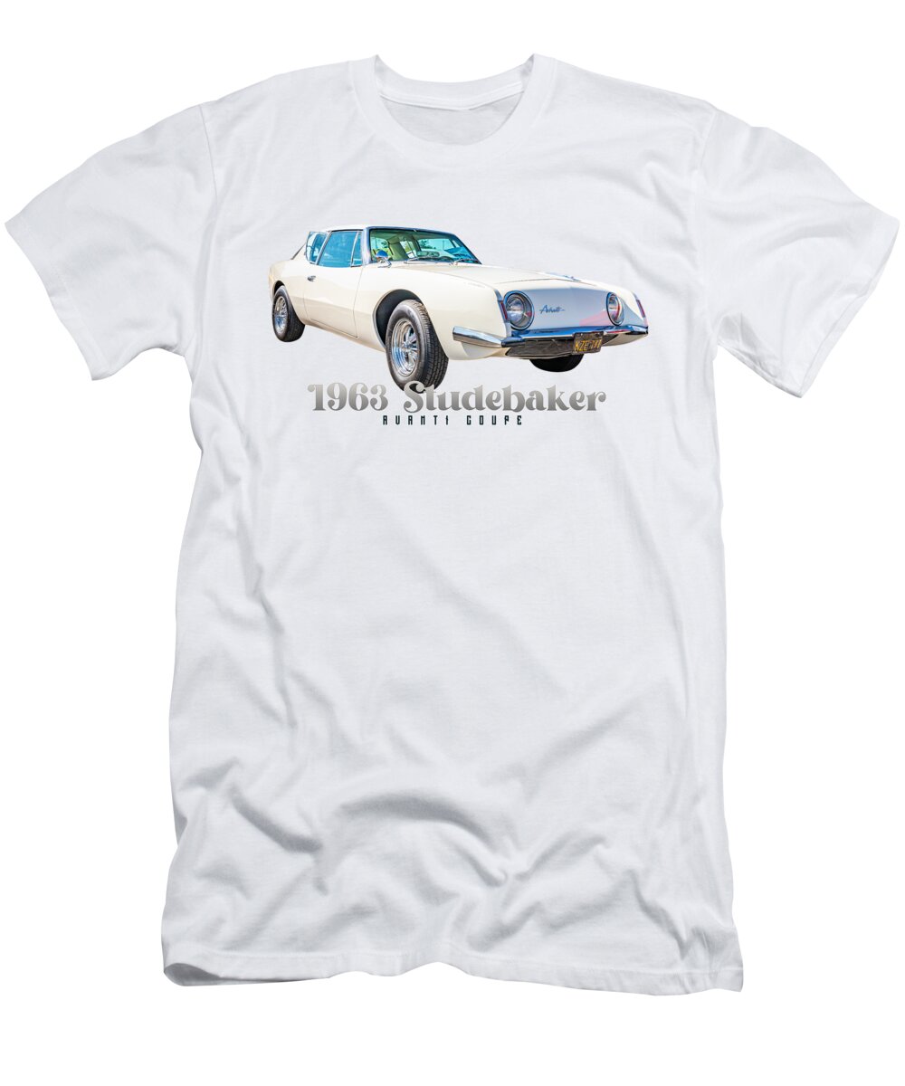 2 Door T-Shirt featuring the photograph 1963 Studebaker Avanti Coupe #12 by Gestalt Imagery