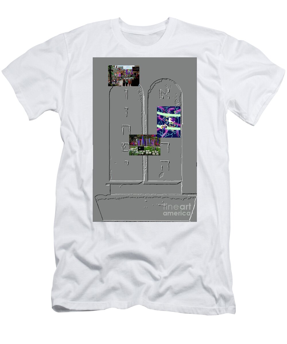 Walter Paul Bebirian: Volord Kingdom Art Collection Grand Gallery T-Shirt featuring the digital art 12-6-2019e by Walter Paul Bebirian