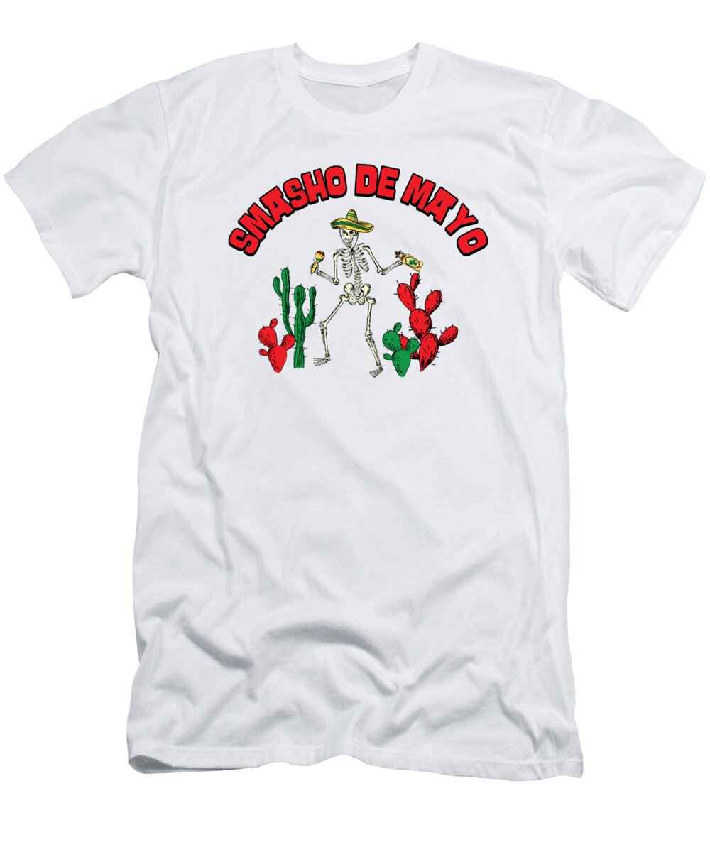 Cinco De Mayo T-Shirt featuring the digital art Cinco de Mayo Fiesta Siesta Mexican Mexico #16 by Toms Tee Store
