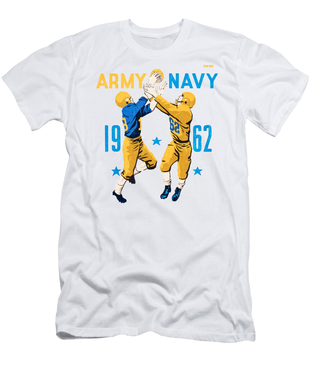 Army T-Shirt featuring the mixed media 1962 Army vs. Navy Ticket Stub Art by Row One Brand