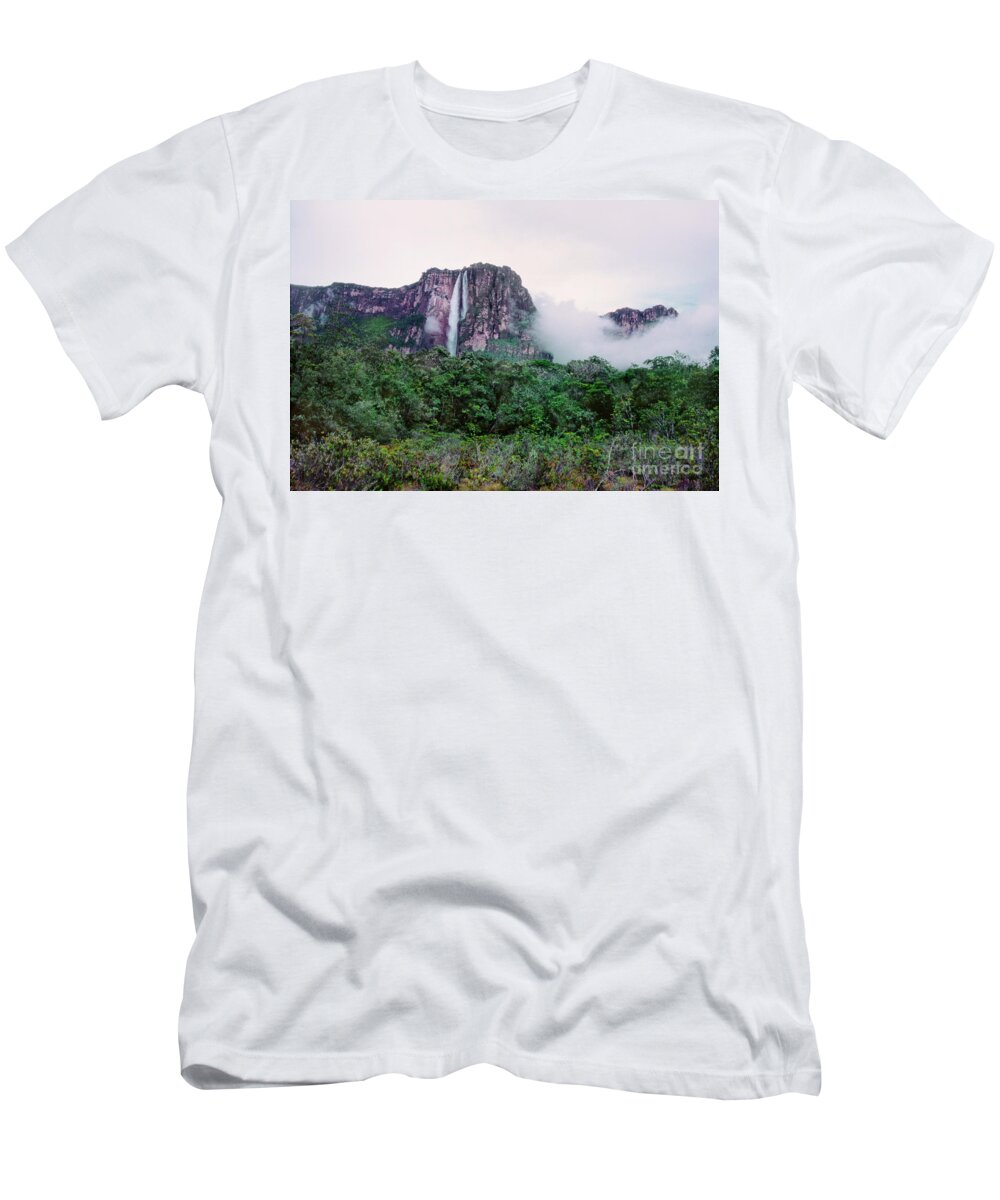 Dave Welling T-Shirt featuring the photograph Angel Falls Canaima National Park Venezuela by Dave Welling