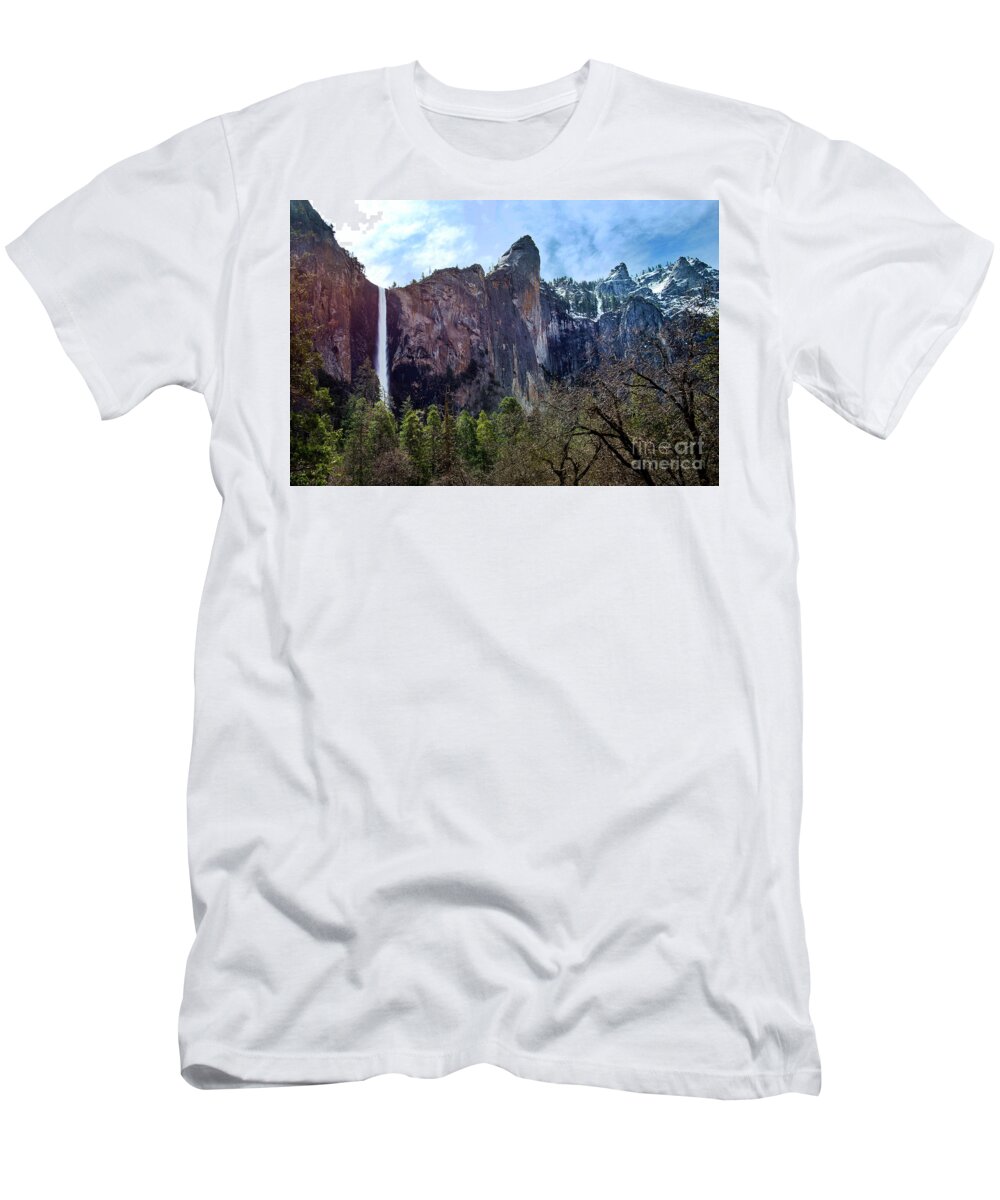 Yosemite National Park T-Shirt featuring the photograph Bridalveil Fall, Yosemite Valley, Yosemite National Park, California #2 by Yefim Bam