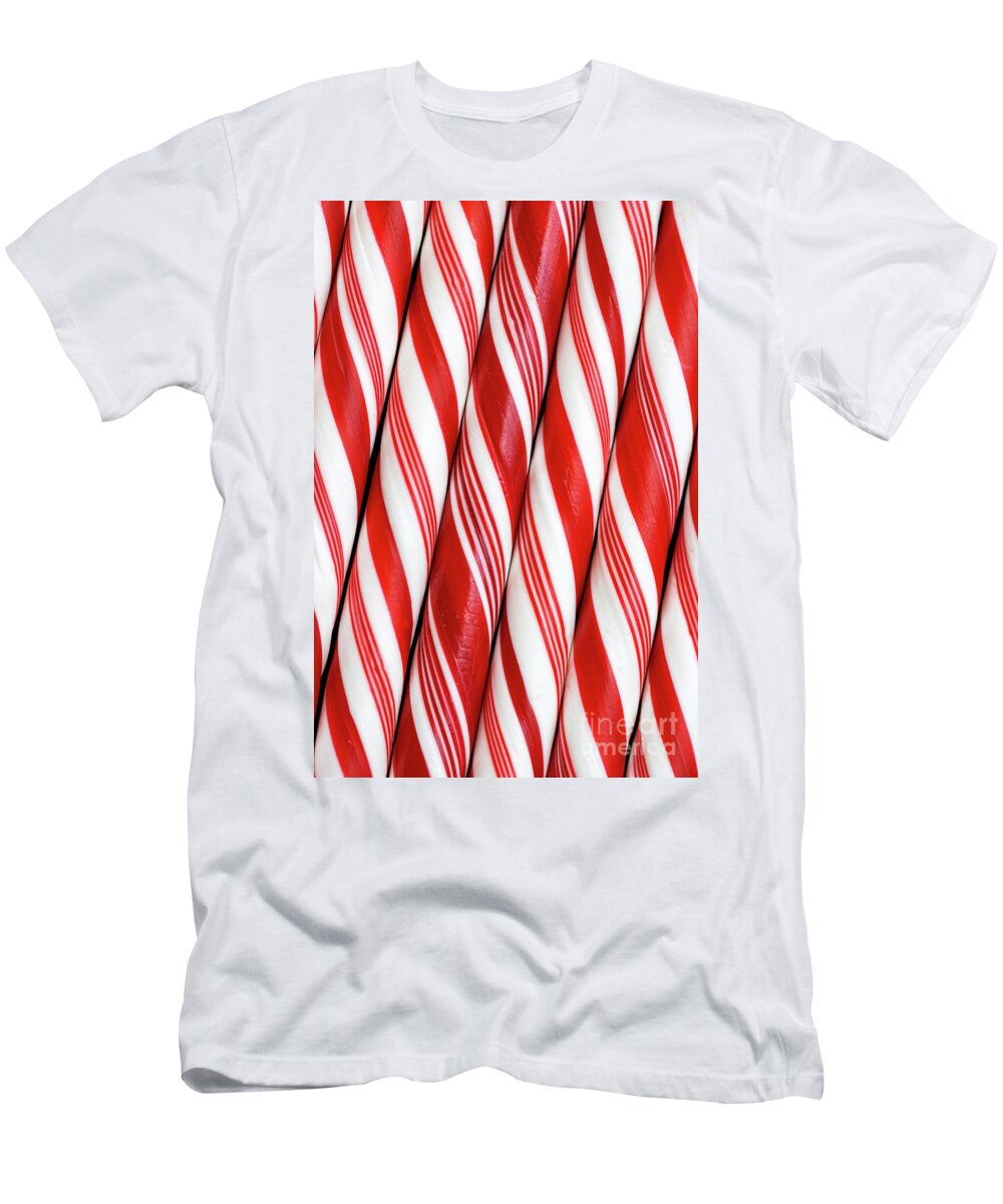 Candy T-Shirt featuring the photograph Candy Canes #2 by Vivian Krug Cotton