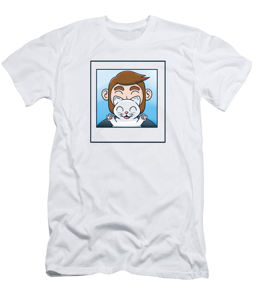 Cat Daddy T-Shirt featuring the digital art Cat Daddy Cat Lover Kitty Kitten #2 by Toms Tee Store