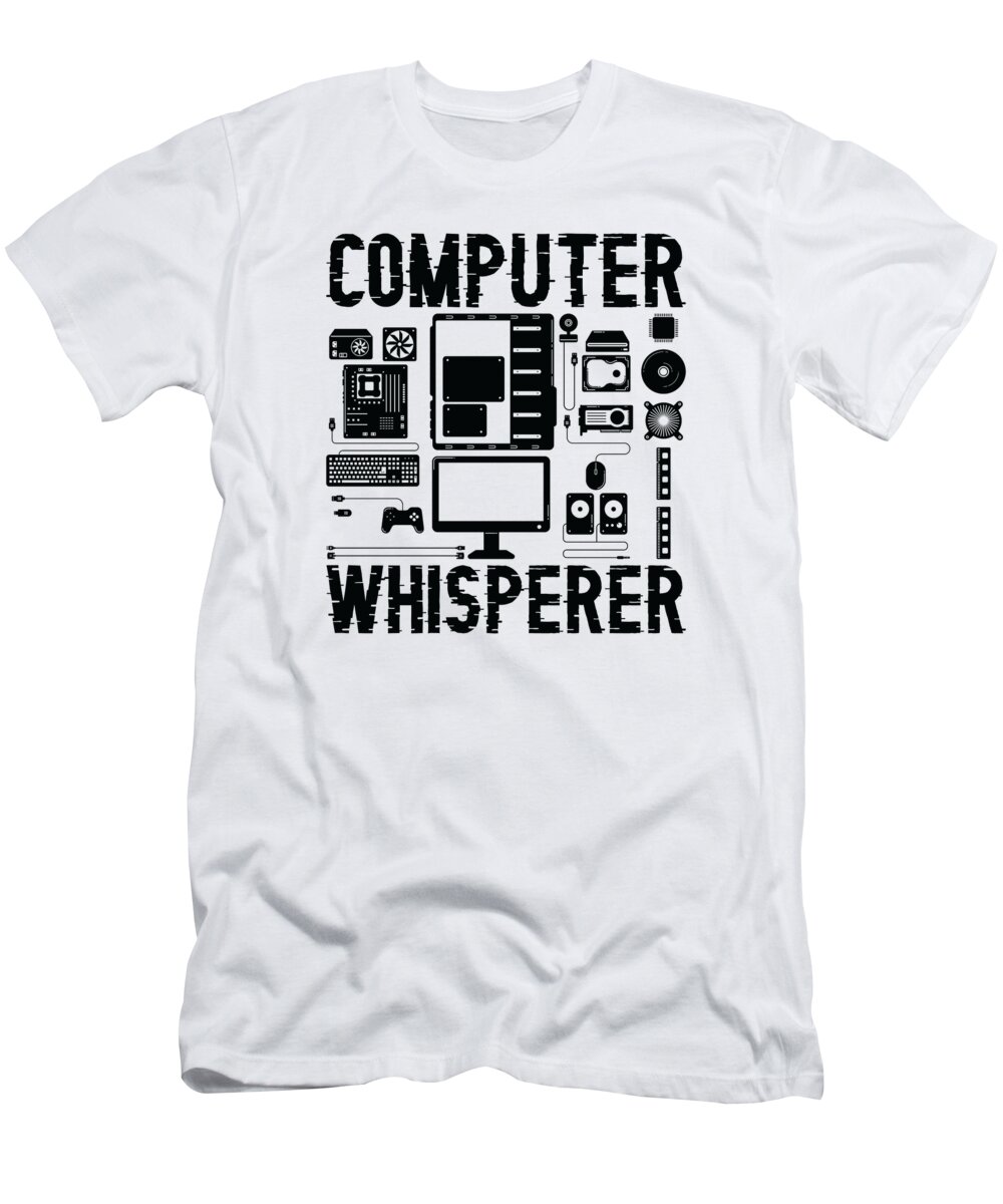 Programmer T-Shirt featuring the digital art Computer Whisperer Tech Supports Programmer Coder #2 by Toms Tee Store