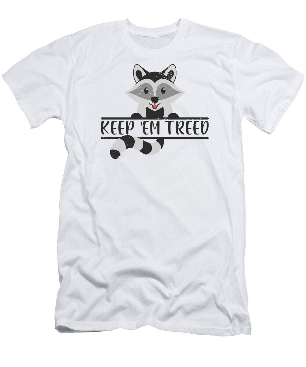 Racoon Hunter T-Shirt featuring the digital art Coon Hunting Racoon Hunter Coonhound Dog Coonhunter #2 by Toms Tee Store