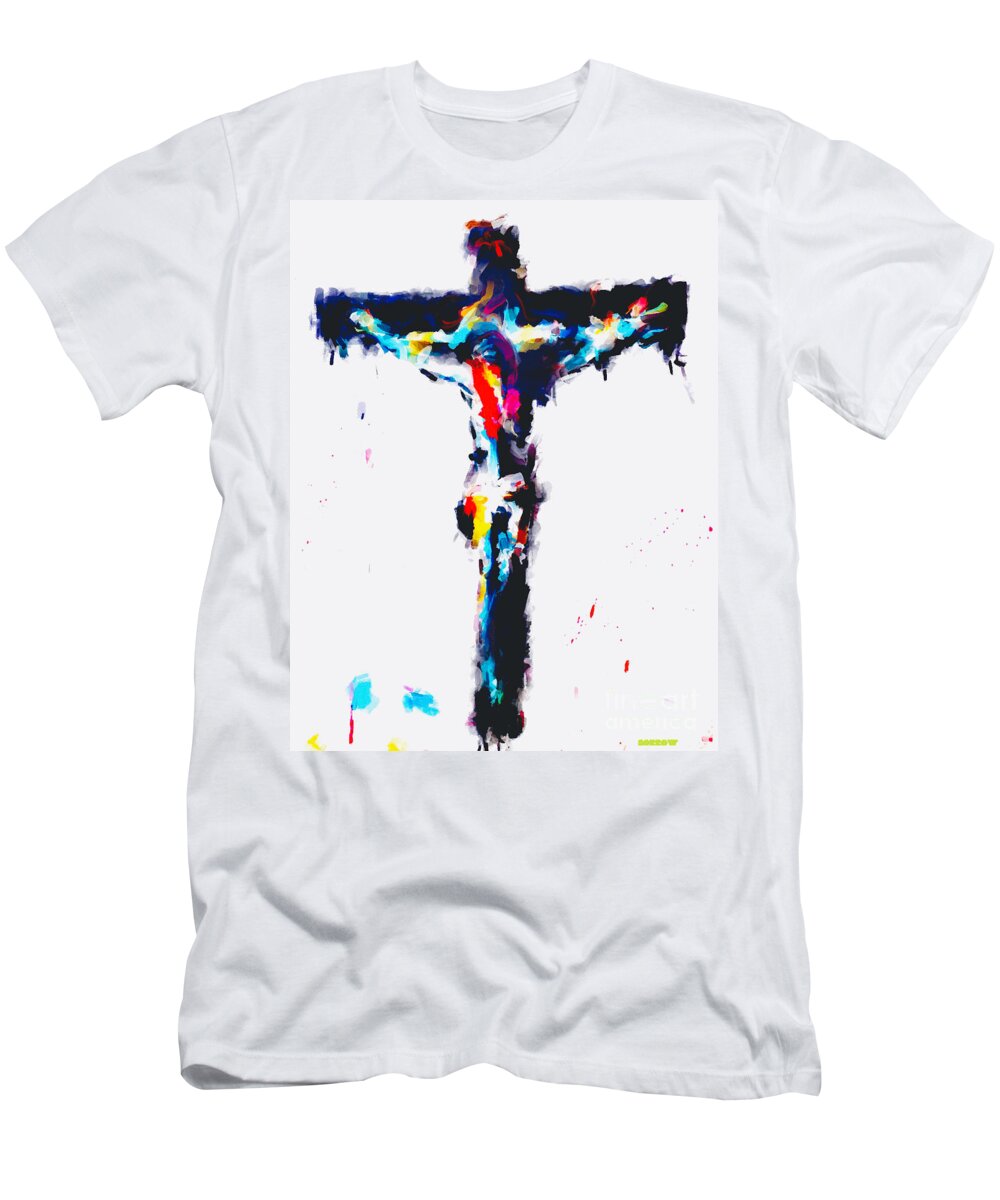 Dual Imputation T-Shirt featuring the mixed media 2 Corinthians 5/21 by SORROW Gallery
