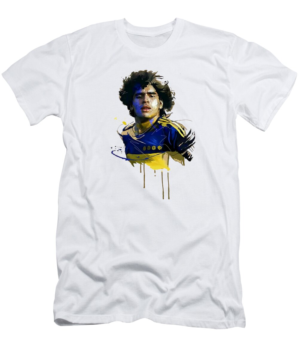 om Og værdig Diego Maradona T-Shirt by Mark Lambert - Pixels