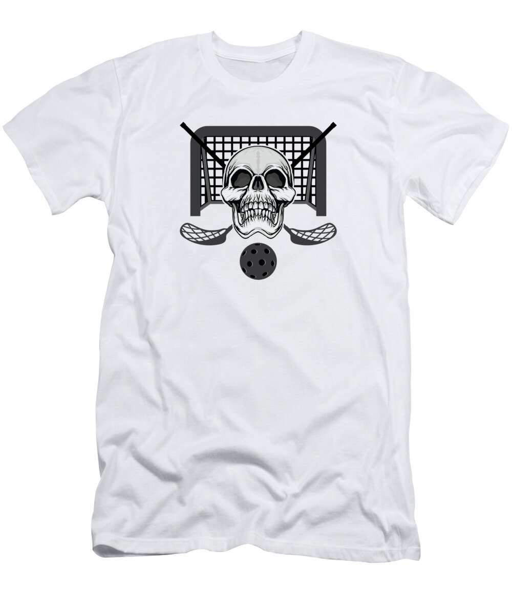 Floorball T-Shirt featuring the digital art Floorball Floor Hockey Unihockey #2 by Toms Tee Store