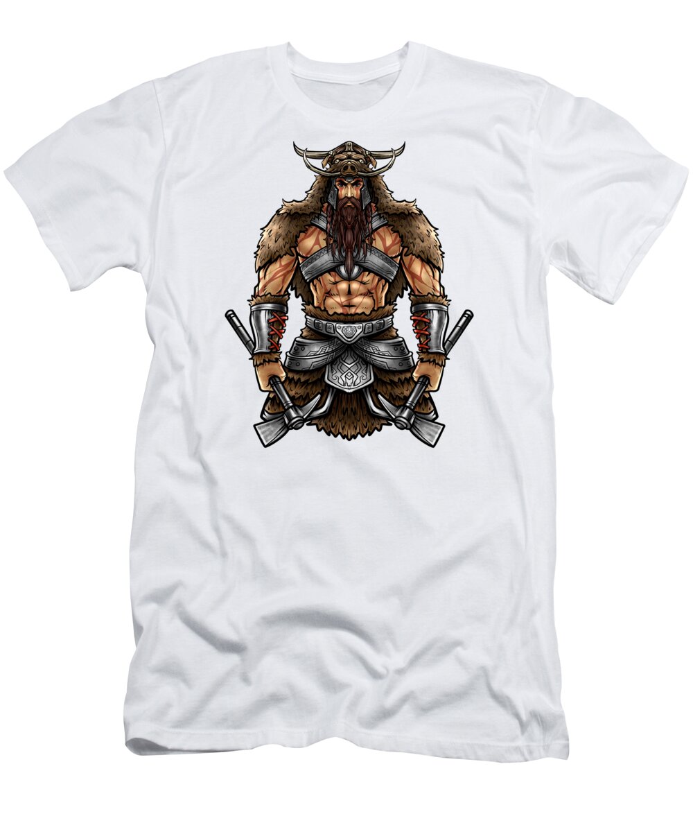Norseman Viking Warrior Valhalla Odin T-Shirt by Mister Fine Art America