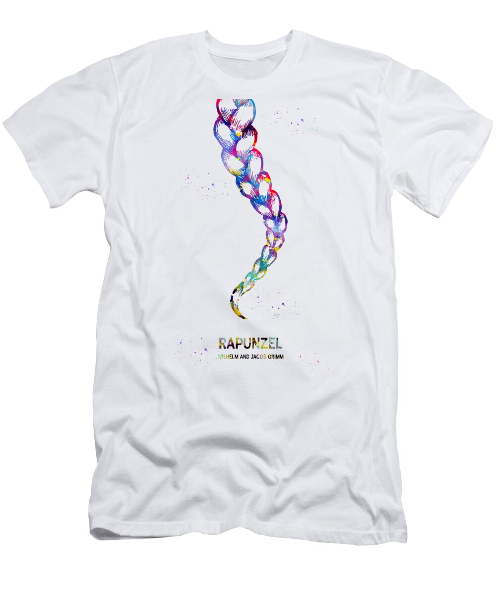 Rapunzel T-Shirt featuring the digital art Rapunzel #2 by Erzebet S
