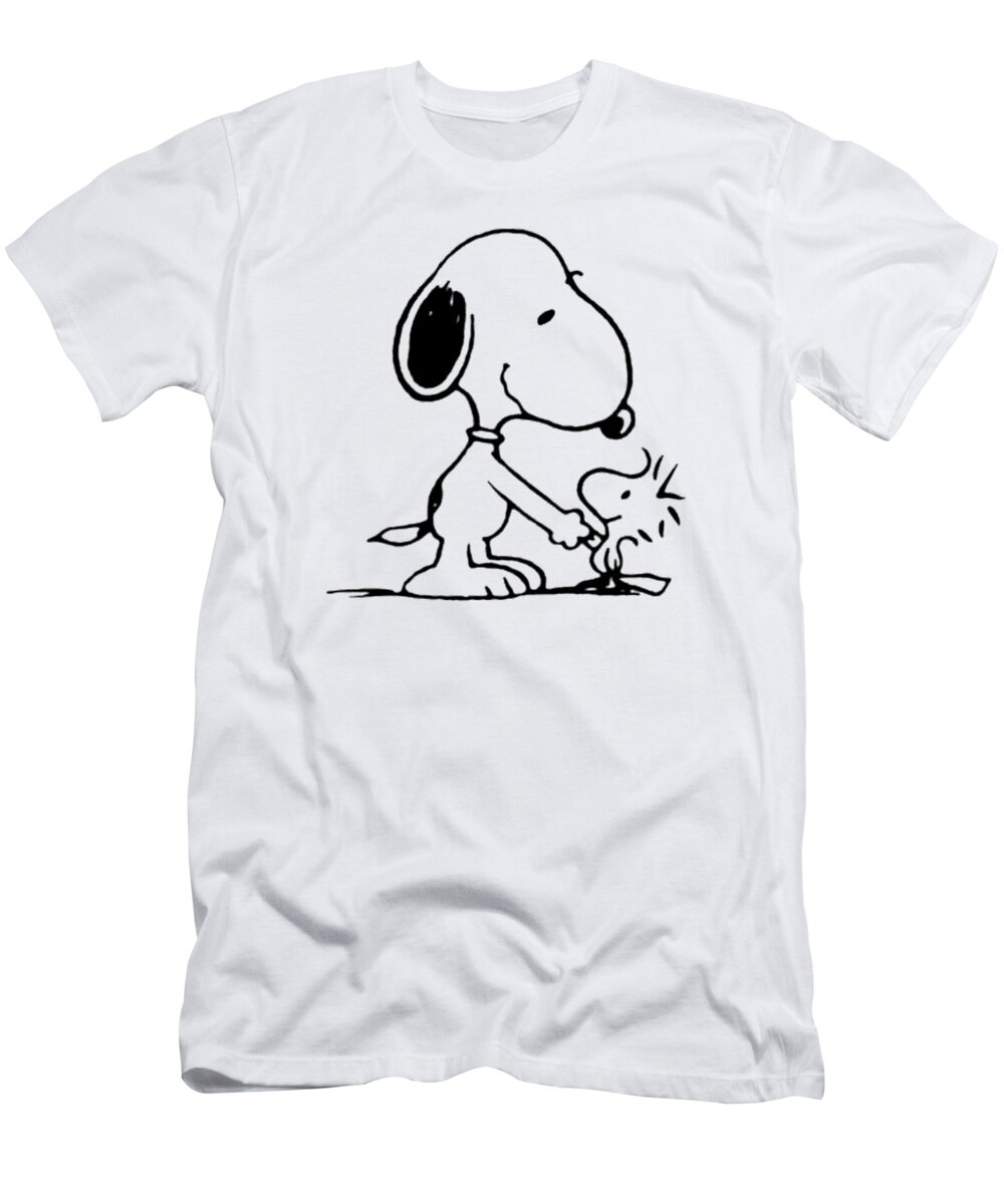 Snoopy T-Shirt featuring the digital art Snoopy Woodstock #2 by Brenda T Bonner