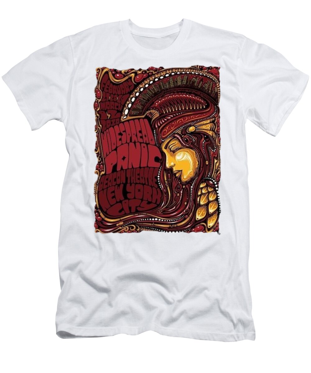 Widespread Panic T-Shirt featuring the drawing Widespread Panic #2 by Ashley Greene