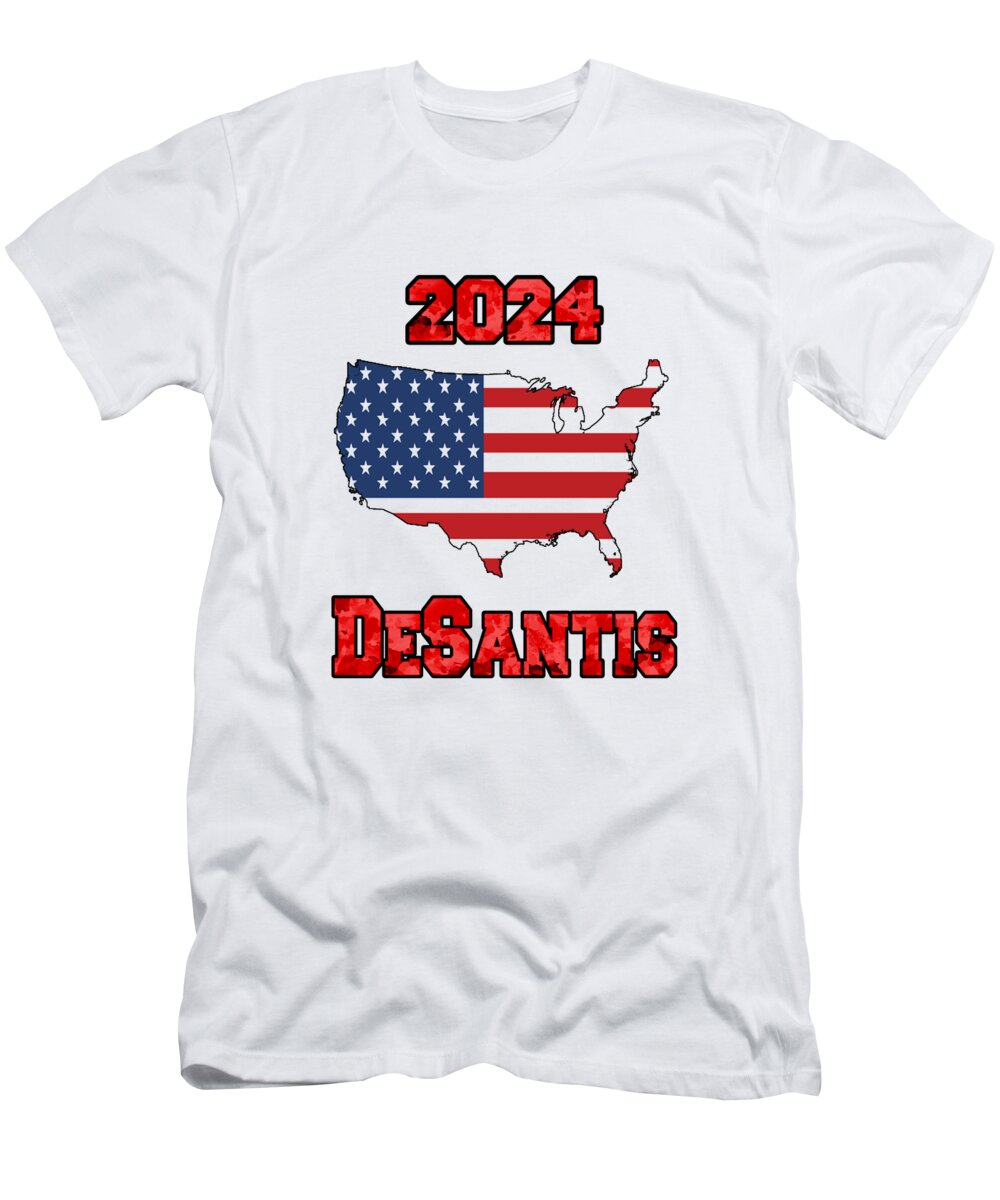 2024 T-Shirt featuring the digital art 2024 DeSantis by Judy Hall-Folde