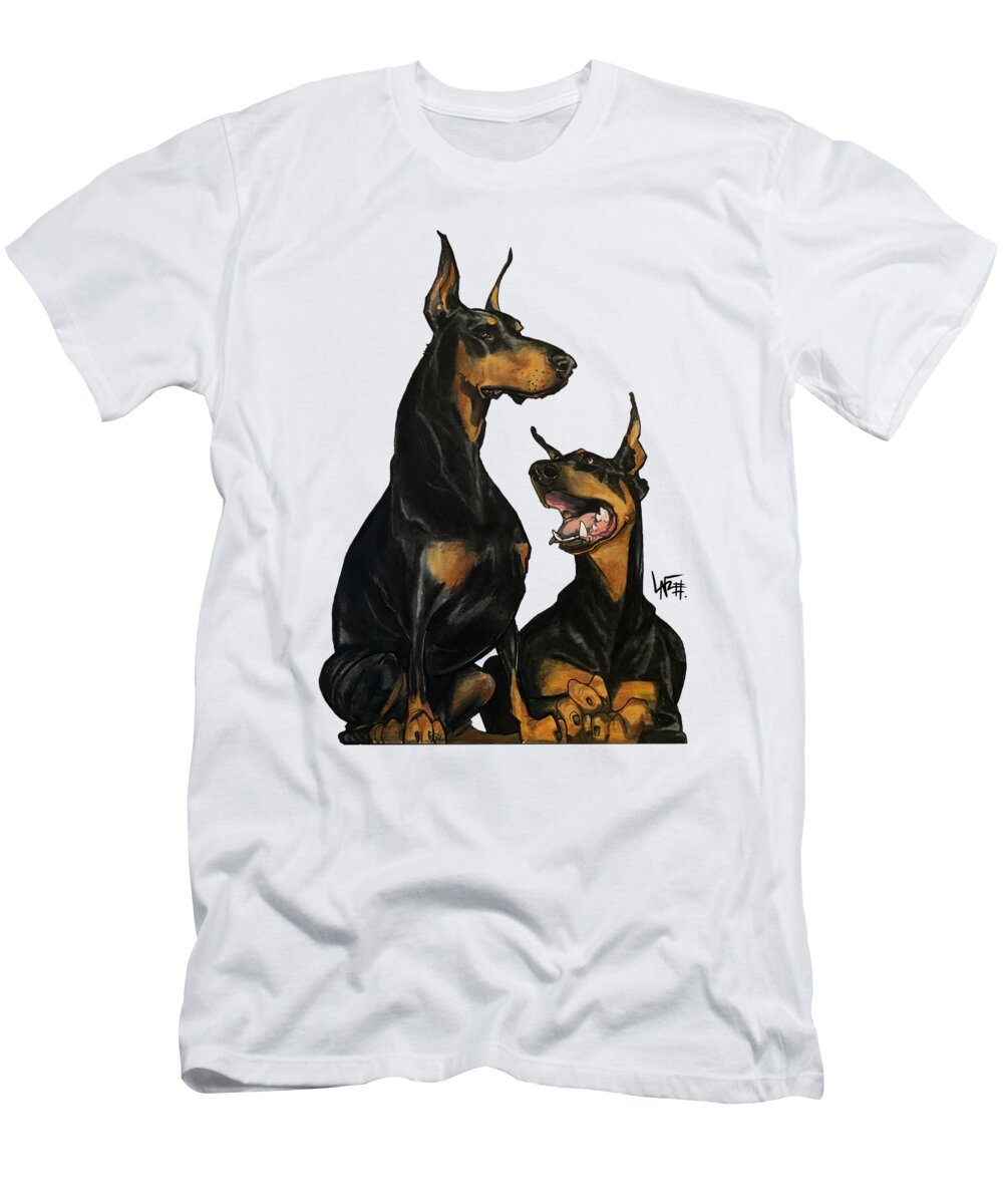 2373 T-Shirt featuring the drawing 2373 Faulk by Canine Caricatures By John LaFree