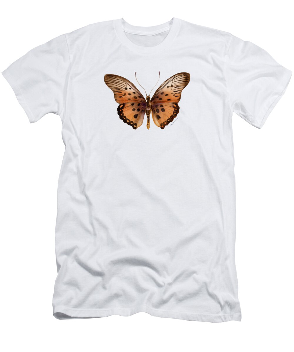 Trimans T-Shirt featuring the painting 26 Trimans Butterfly by Amy Kirkpatrick