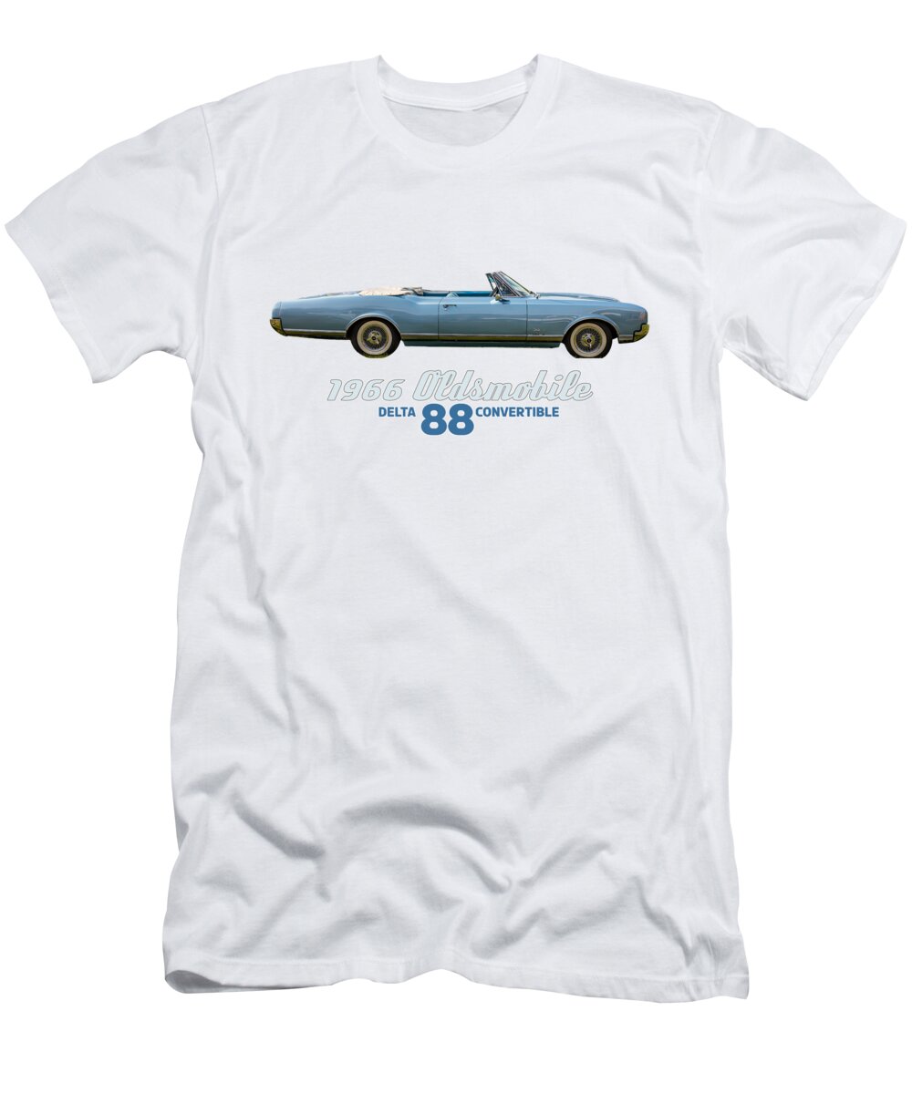 2 Door T-Shirt featuring the photograph 1966 Oldsmobile Delta 88 Convertible #3 by Gestalt Imagery
