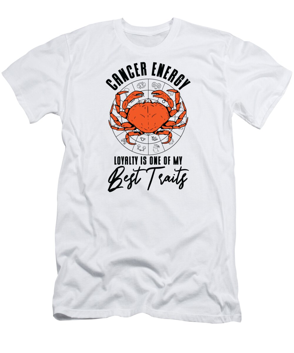 Cancer Energy T-Shirt featuring the digital art Cancer Energy Astrological Crab Zodiac Art Astrology #3 by Toms Tee Store
