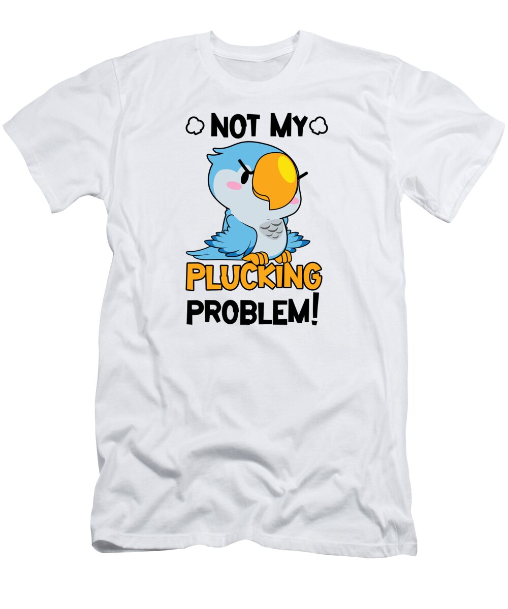Chicken T-Shirt featuring the digital art Chicken Mean Pet Plucking Angry Farm Animal #3 by Toms Tee Store