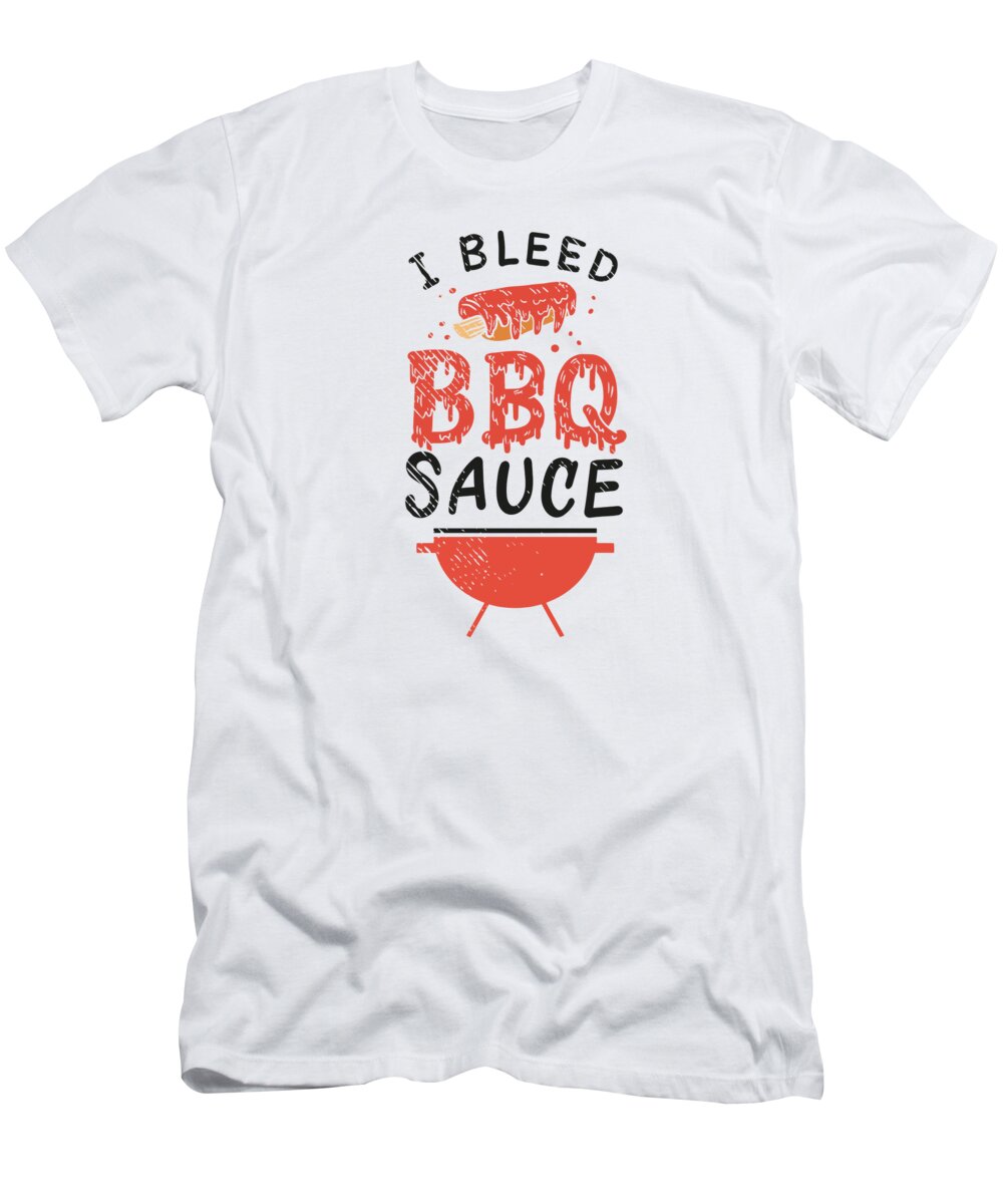 Bbq T-Shirt featuring the digital art Grill Sergeant Barbecuing BBQ Smoker #3 by Toms Tee Store