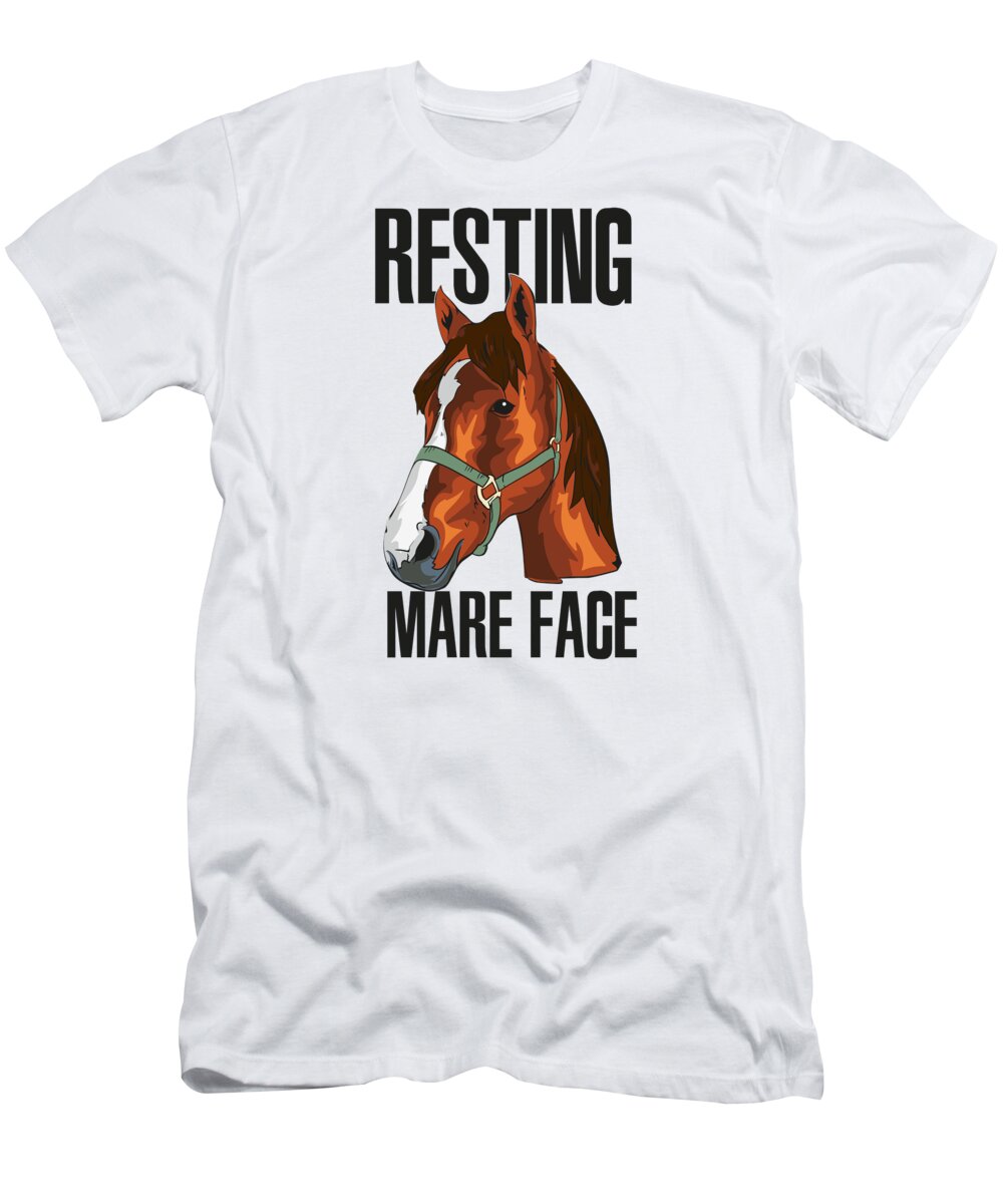 Horse T-Shirt featuring the digital art Horse Horses Ponies Riding Horse Equestrian #3 by Toms Tee Store