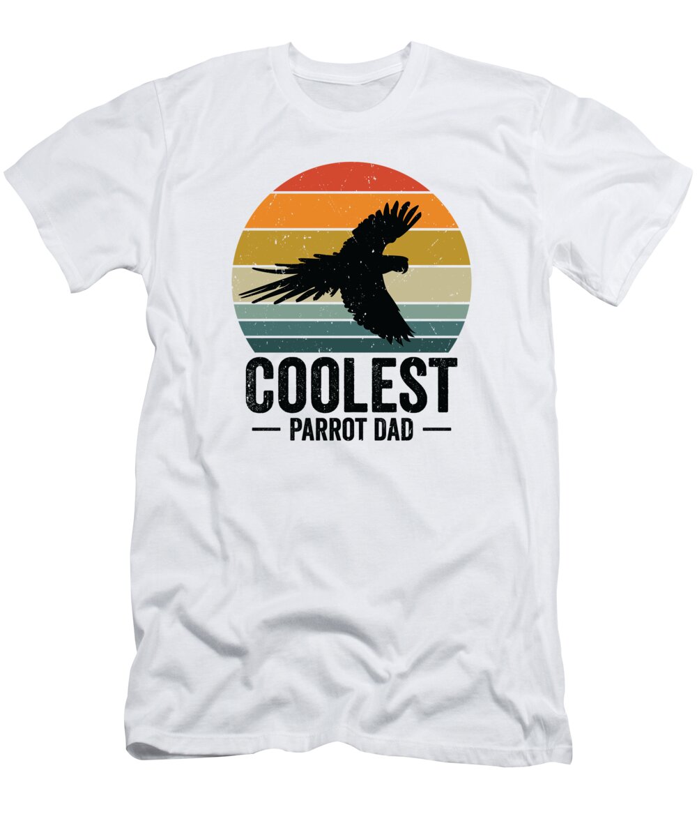 Macaw T-Shirt featuring the digital art Macaw Cool Parrot Dad Pet Zoo Animal Birdwatcher #3 by Toms Tee Store