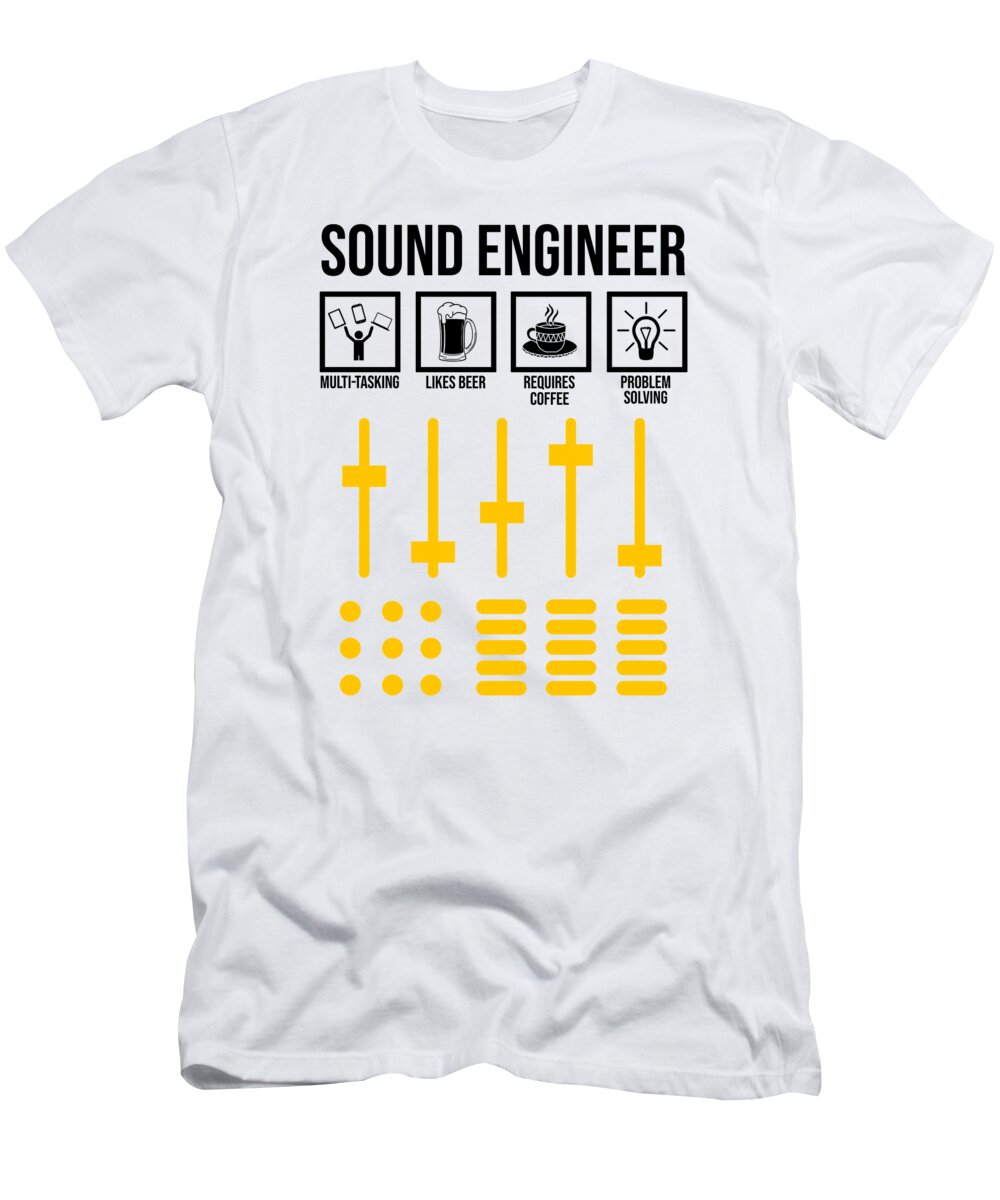 sprede kæmpe Desperat Sound Engineer Day Plan Audio Music Recording T-Shirt by Florian Dold Art -  Fine Art America