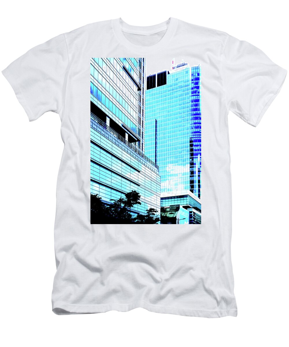 Rondo 1 T-Shirt featuring the photograph Skyscrapers In Warsaw, Poland by John Siest