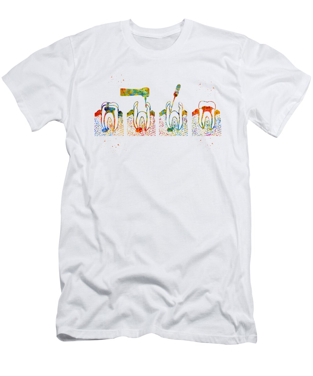 The Root Canal Therapy T-Shirt featuring the digital art The root canal therapy #3 by Erzebet S