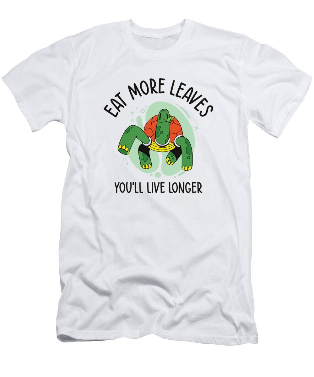 Turtle T-Shirt featuring the digital art Turtle Pet Owner Vegetables Wildlife Reptile Pet Food #3 by Toms Tee Store