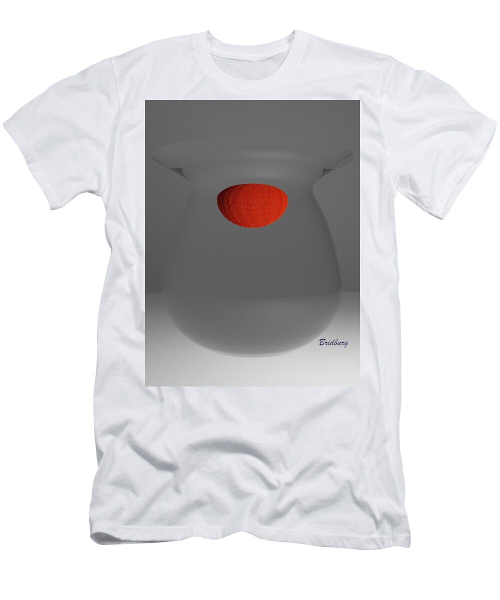 Nft T-Shirt featuring the digital art 301 Vase by David Bridburg