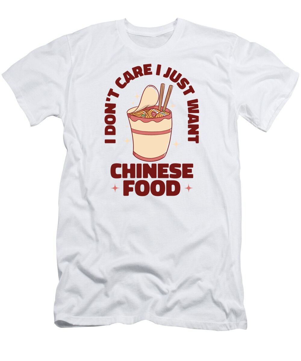 Asian Food T-Shirt featuring the digital art Asian Food Chinese Food Fan Noodle Foodie #4 by Toms Tee Store
