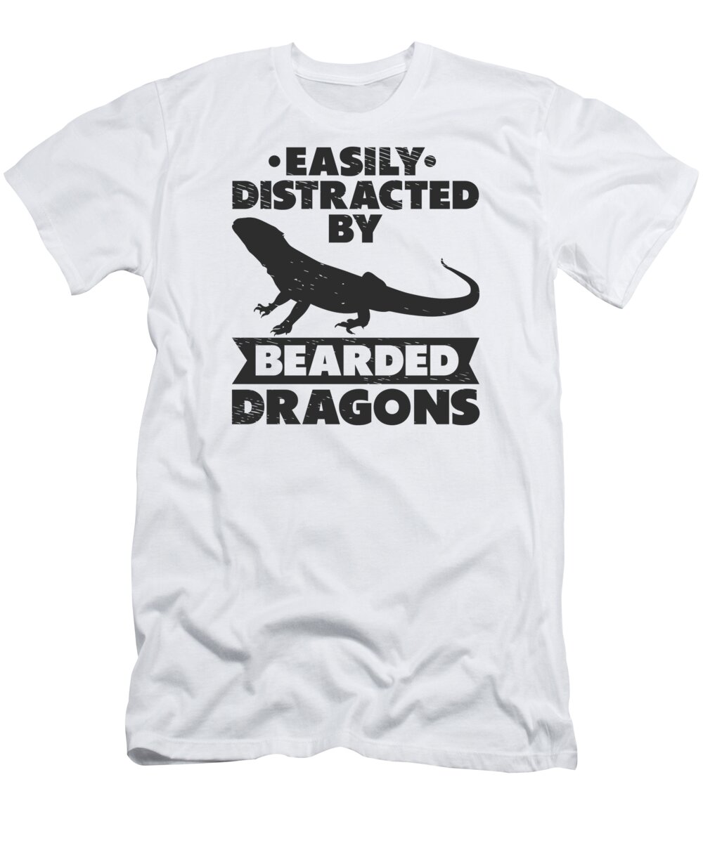 Bearded Dragon T-Shirt featuring the digital art Bearded Dragon Lizard Reptile Gecko Chameleon #4 by Toms Tee Store