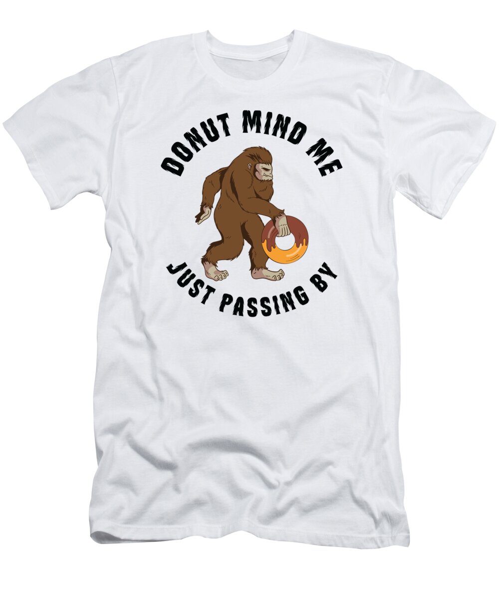 Bigfoot Hunter T-Shirt featuring the digital art Bigfoot Sasquatch Jeti Donut #4 by Toms Tee Store